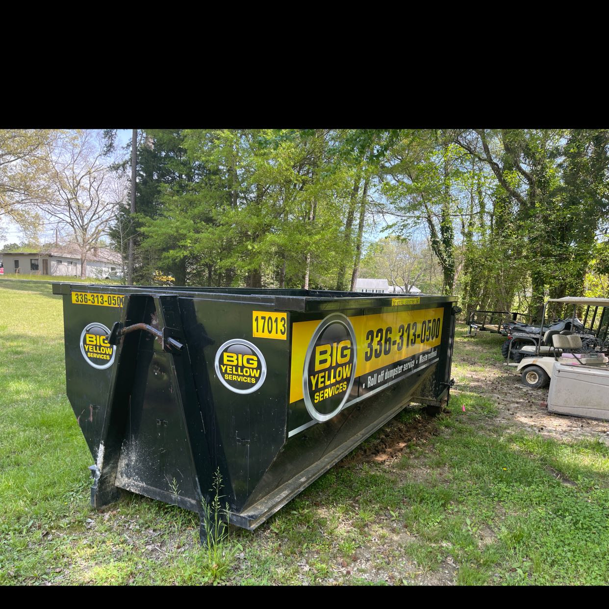1820 Gerringer Road Elon, NC 27244 Dumpster Rental Dumpster Rental Customer Photos in Elon | Roll-Off Dumpster and Portable Toilet Rentals | Big Yellow Services, LLC
